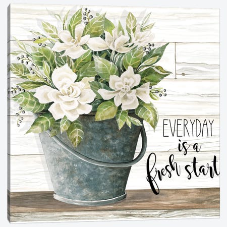 Everyday is a Fresh Start Canvas Print #CJA124} by Cindy Jacobs Canvas Print