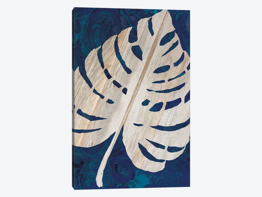 Monstera Navy by Cindy Jacobs 1-piece Canvas Wall Art