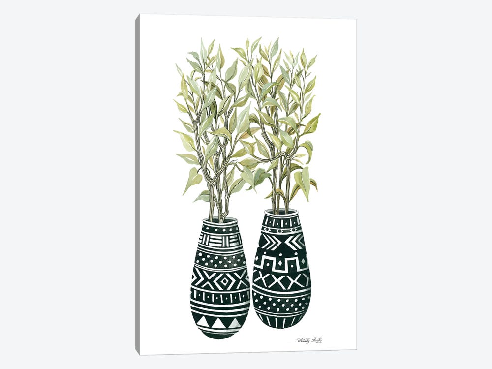 Mud Cloth Vase I   by Cindy Jacobs 1-piece Canvas Print
