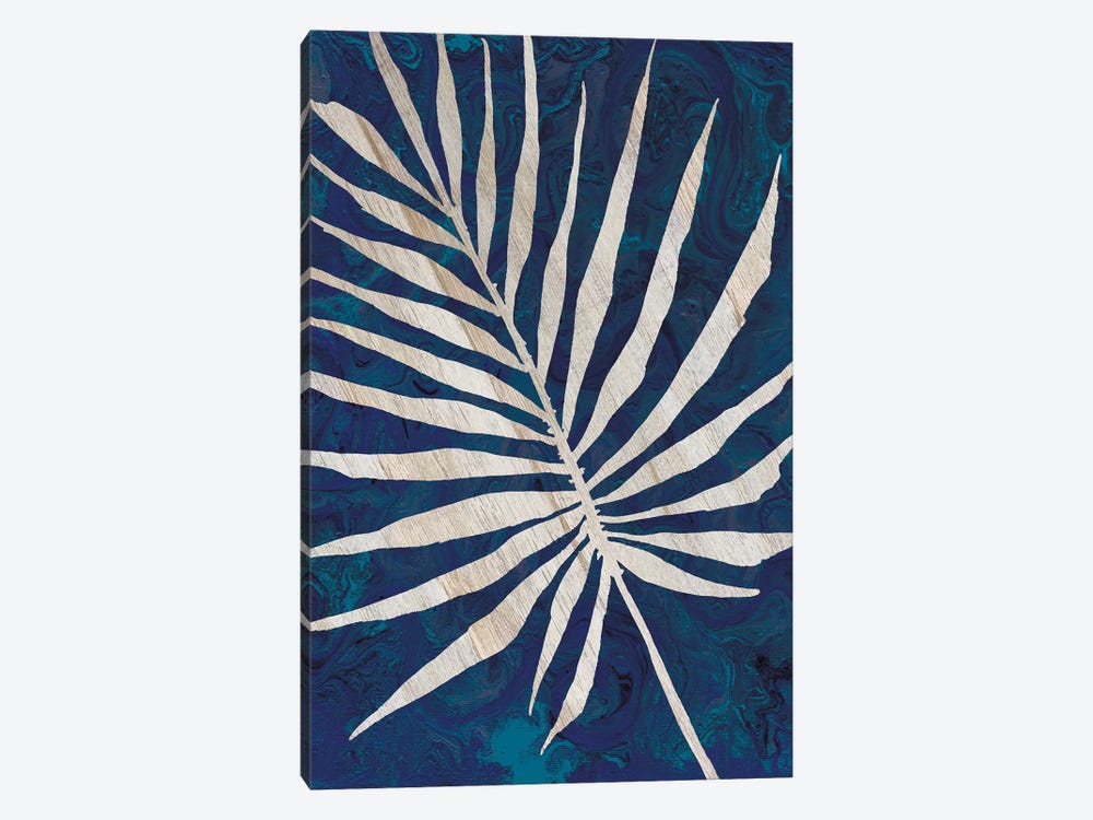 Palm Leaf Navy by Cindy Jacobs 1-piece Canvas Art Print