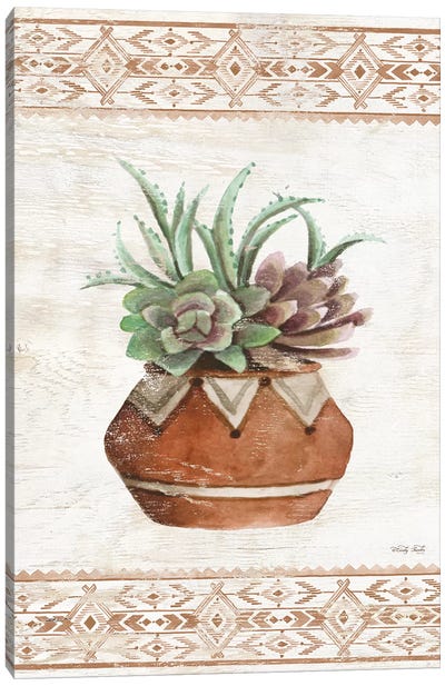 Southwest Terracotta Succulents II Canvas Art Print - Cindy Jacobs