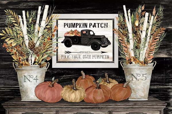 Trucks: Pumpkin Patch Still Life by Cindy Jacobs