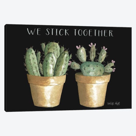 We Stick Together Cactus Canvas Print #CJA207} by Cindy Jacobs Canvas Artwork