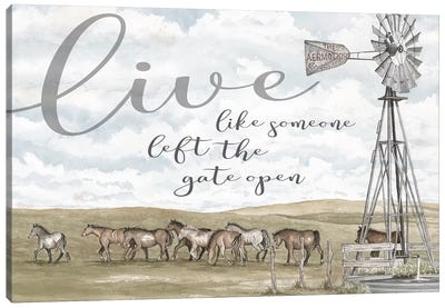 Live Like Someone…   Canvas Art Print - Watermills & Windmills