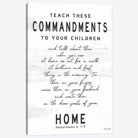 Teach These Commandments Canvas Print #CJA247} by Cindy Jacobs Canvas Artwork