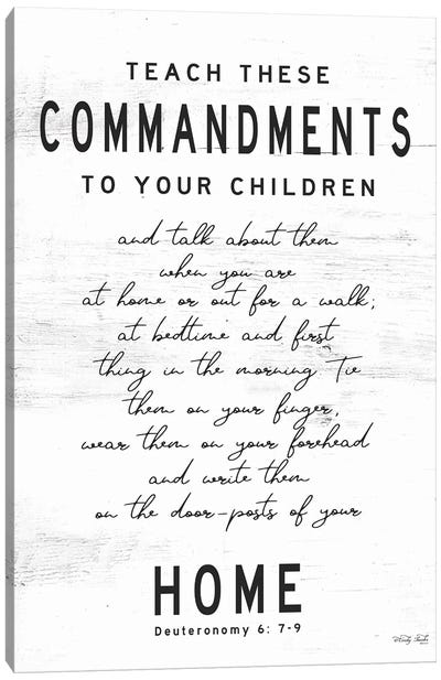 Teach These Commandments Canvas Art Print - Cindy Jacobs