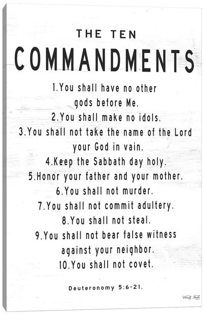 The Ten Commandments Canvas Art Print - Religion & Spirituality Art