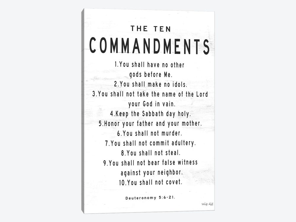 The Ten Commandments by Cindy Jacobs 1-piece Canvas Art Print