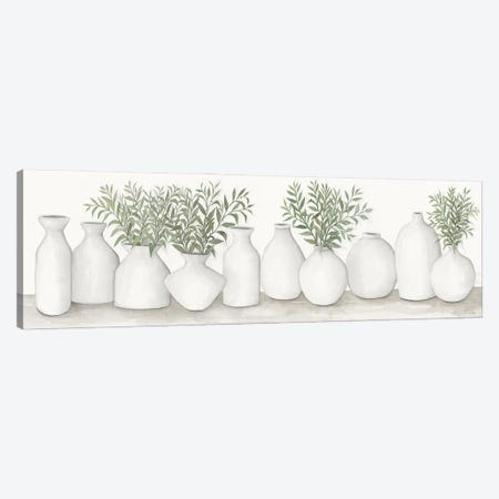 White Vases Still Life Canvas Print #CJA268} by Cindy Jacobs Canvas Print