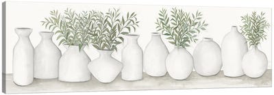 White Vases Still Life Canvas Art Print