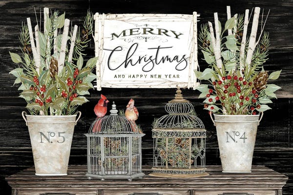Signs: Floral Merry Christmas by Cindy Jacobs