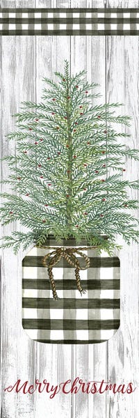 Christmas Signs & Sentiments: Merry Christmas Buffalo Plaid Jar & Tree  by Cindy Jacobs