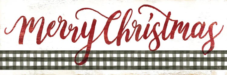 Merry Christmas Gingham   by Cindy Jacobs canvas print