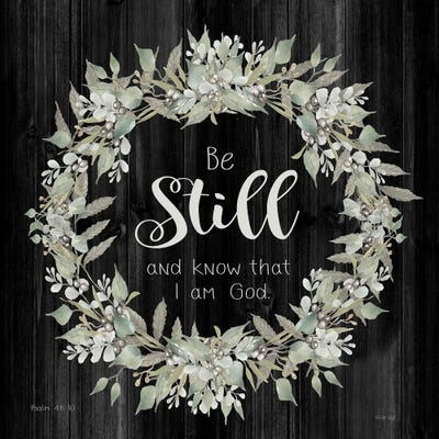 Be Still and Know Wreath by Cindy Jacobs framed wall art
