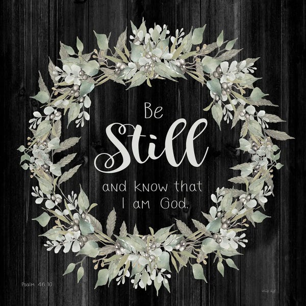 Bible Verses: Be Still and Know Wreath by Cindy Jacobs