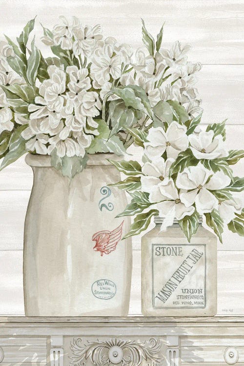 Floral Country Crocks by Cindy Jacobs wall art