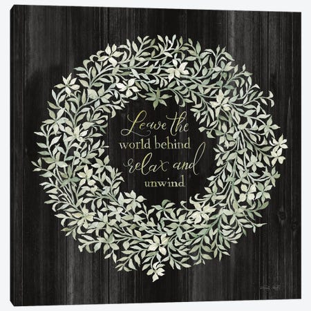 Leave the World Behind Wreath Canvas Print #CJA326} by Cindy Jacobs Canvas Print