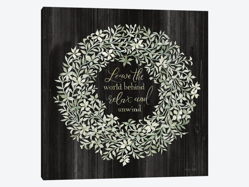 Leave the World Behind Wreath by Cindy Jacobs 1-piece Canvas Artwork