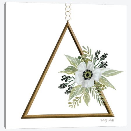 Geometric Triangle Muted Floral II Canvas Print #CJA34} by Cindy Jacobs Canvas Art