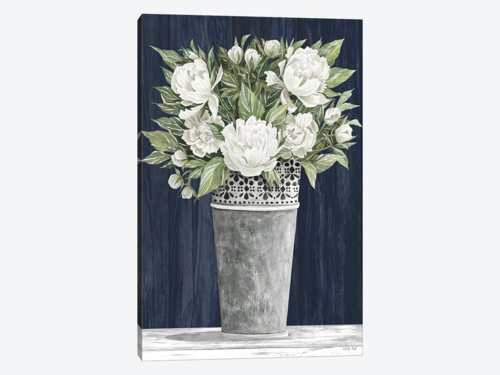 Punched Tin White Floral by Cindy Jacobs 1-piece Art Print