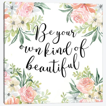 Be Your Own Kind of Beautiful Canvas Print #CJA370} by Cindy Jacobs Art Print