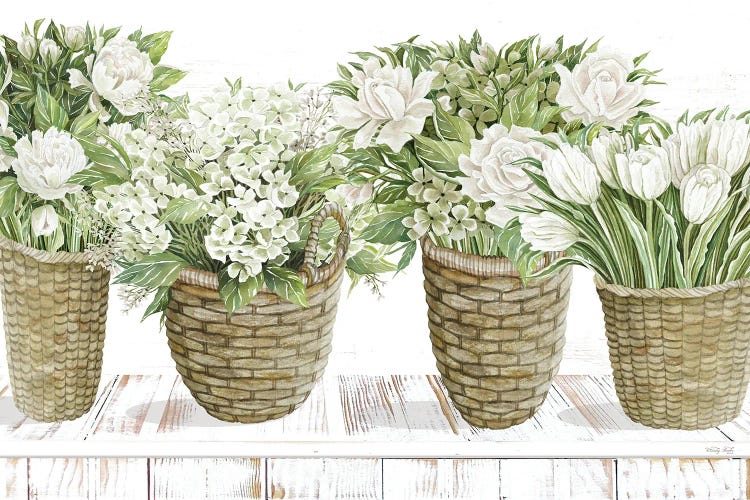 Floral Baskets by Cindy Jacobs canvas print