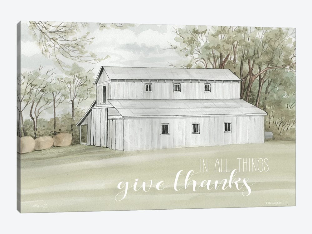 In All Things Give Thanks by Cindy Jacobs 1-piece Canvas Artwork