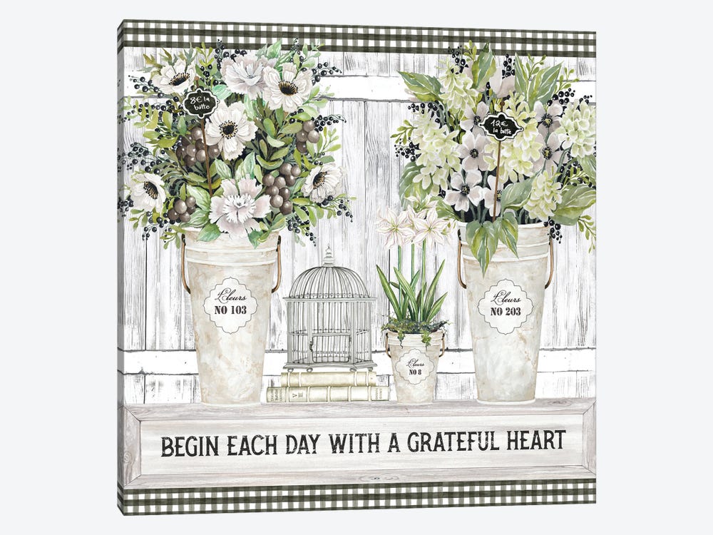 Begin Each Day by Cindy Jacobs 1-piece Canvas Art