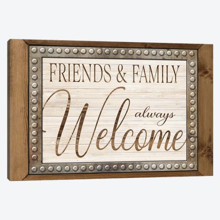 Friends And Family Always Welcome Canvas Print #CJA444} by Cindy Jacobs Canvas Wall Art