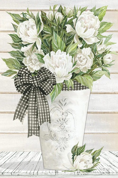 White Peonies by Cindy Jacobs wall art