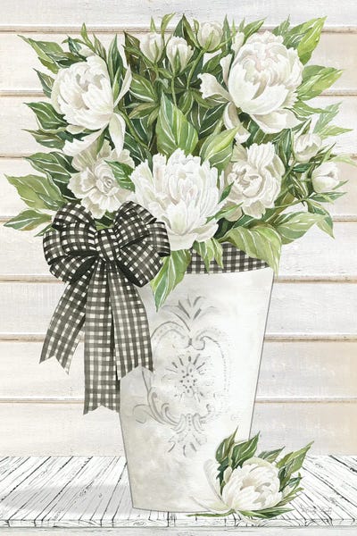 Modern Farmhouse Décor: White Peonies by Cindy Jacobs