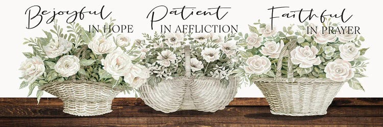 Be Joyful Patient Faithful by Cindy Jacobs wall art