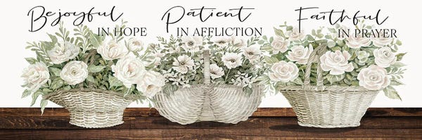 Modern Farmhouse Décor: Be Joyful Patient Faithful by Cindy Jacobs