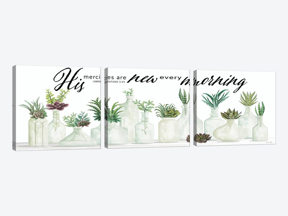 His Mercies Are New Every Morning by Cindy Jacobs 3-piece Art Print