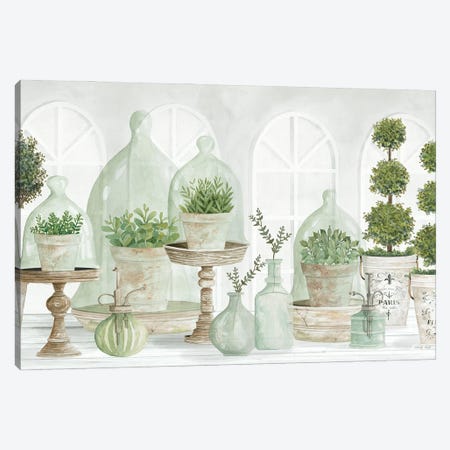 Nice And Neutral Plant Collection Canvas Print #CJA508} by Cindy Jacobs Canvas Wall Art
