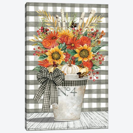 No. 4 Autumn Floral Arrangement Canvas Print #CJA509} by Cindy Jacobs Canvas Wall Art