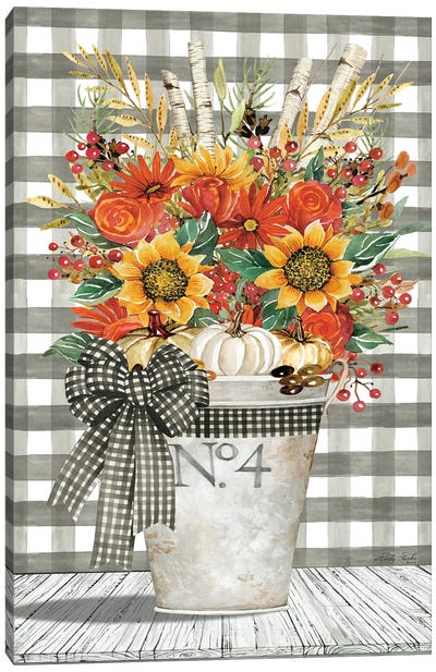 No. 4 Autumn Floral Arrangement Canvas Art Print - Cindy Jacobs