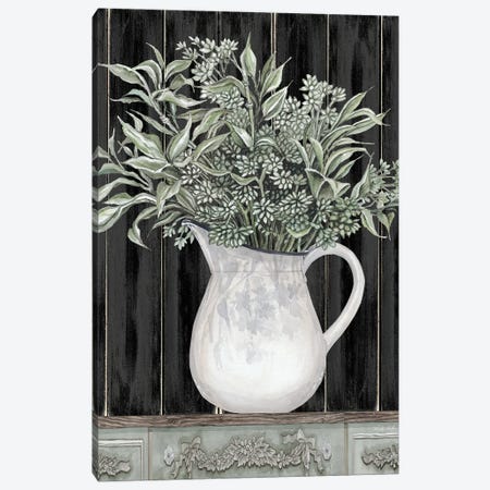 Sage Greenery In A Pitcher Canvas Print #CJA513} by Cindy Jacobs Canvas Art Print