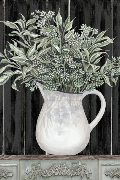 Modern Farmhouse Décor: Sage Greenery In A Pitcher by Cindy Jacobs