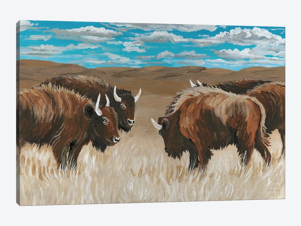 Bison Herd II by Cindy Jacobs 1-piece Canvas Artwork