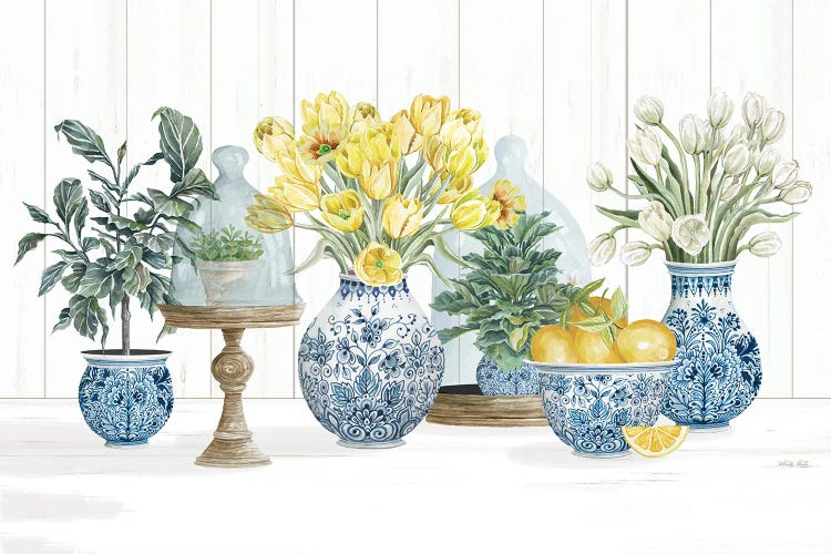 Chinoiserie Lemon Set by Cindy Jacobs canvas print