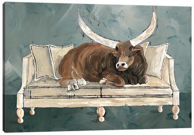 Cowches II Canvas Art Print - Authentic Eclectic