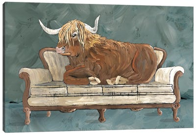 Cowches III Canvas Art Print - Highland Cow Art