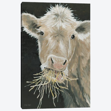 Hangry Cow Canvas Print #CJA542} by Cindy Jacobs Canvas Wall Art
