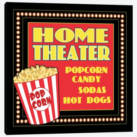 Home Movie Theater Canvas Print #CJA572} by Cindy Jacobs Art Print