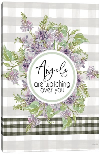 Angels Are Watching Over You Canvas Art Print - Gingham