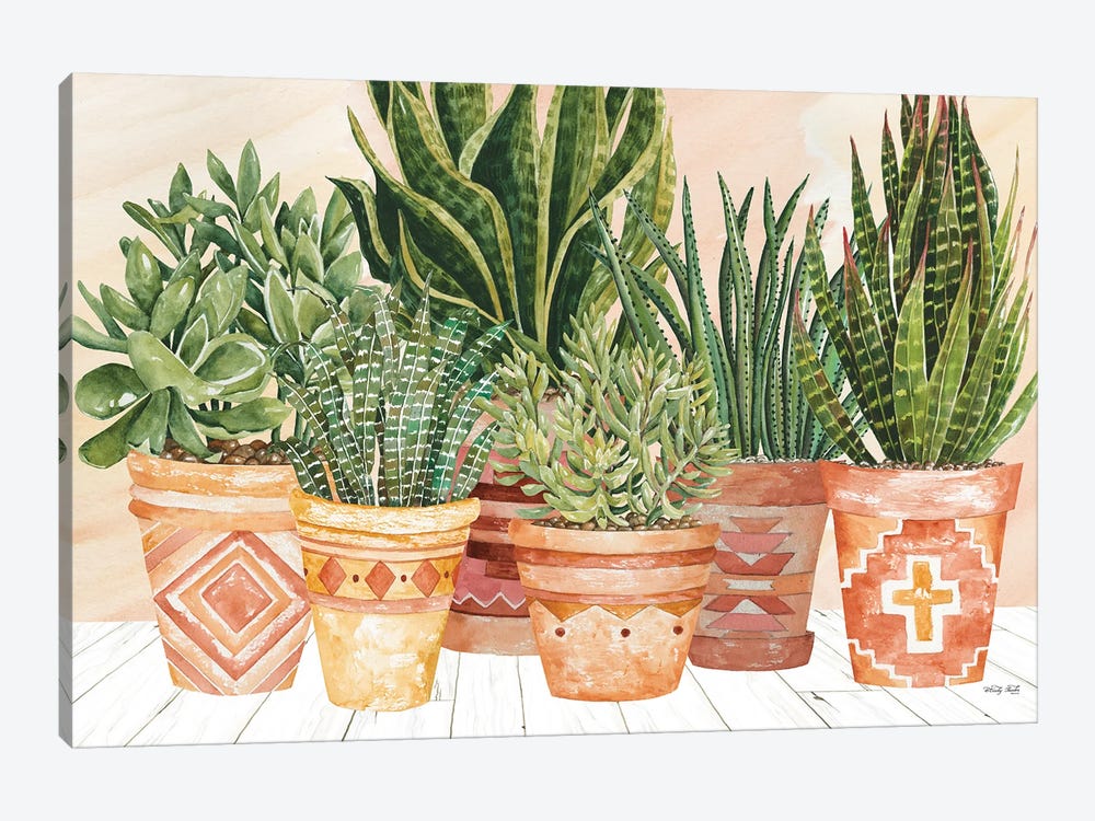 Aztec Potted Plants by Cindy Jacobs 1-piece Art Print