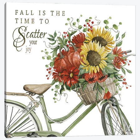 Fall Is The Time To Scatter Your Joy Canvas Print #CJA602} by Cindy Jacobs Art Print