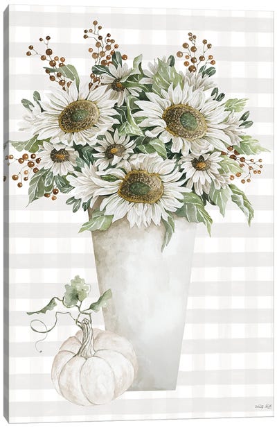 Fall Sunflowers II Canvas Art Print - Gingham Patterns