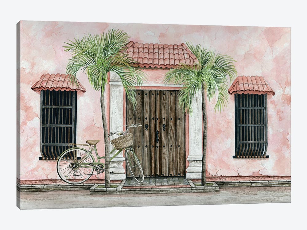Palms And Bike by Cindy Jacobs 1-piece Art Print